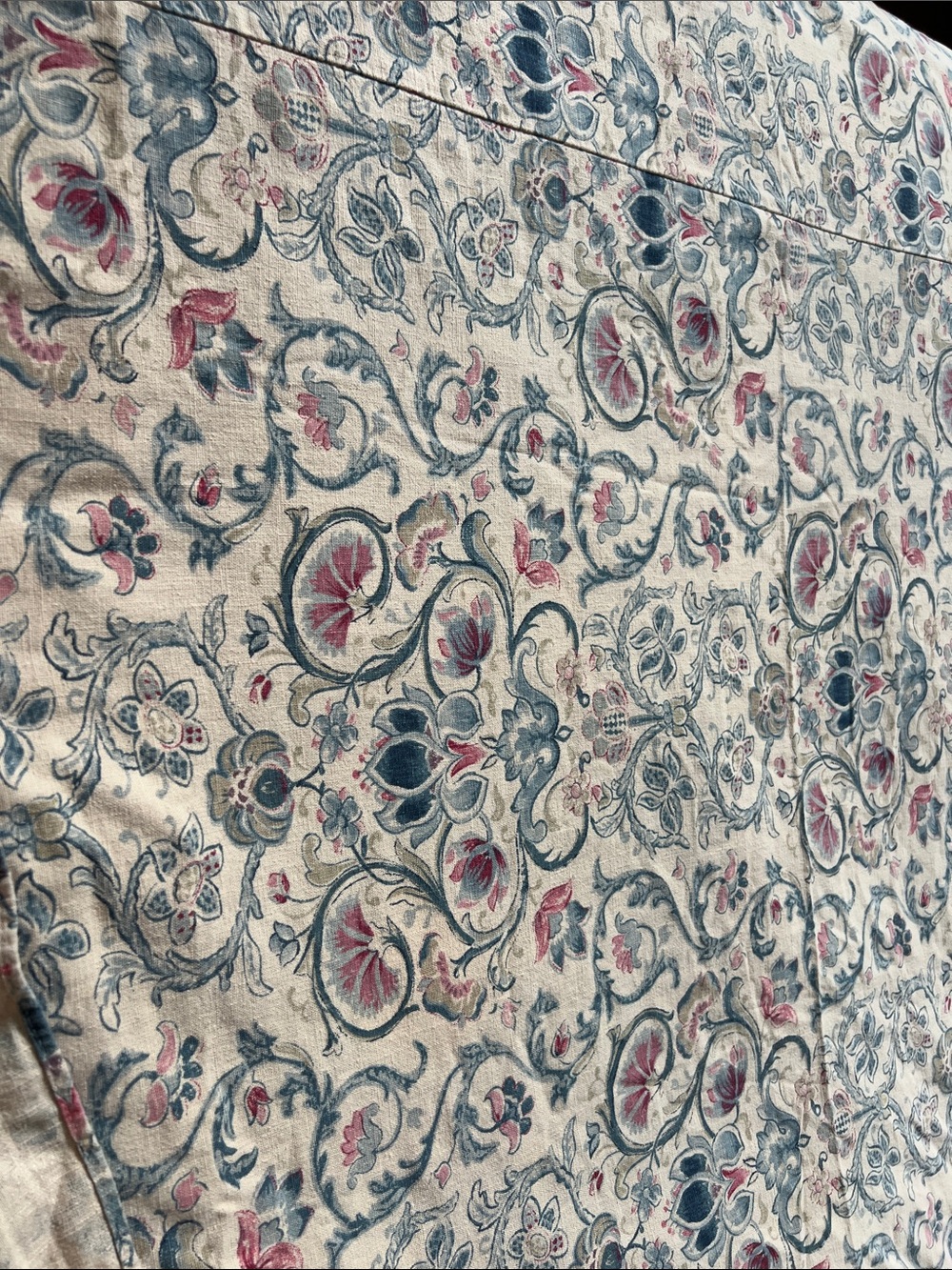 Ralph Lauren Vintage provence Floral Scroll Duvet Cover cotton linen blend